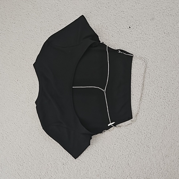 SHEIN Rhinestone Sexy Backless Crop Top - Picture 4 of 7